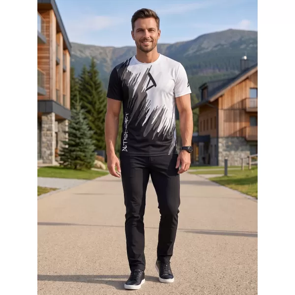  Hochwertiges Funktions-T-Shirt für Herren ALTISPORT VOJ/ALM006TR01 SCHWARZ UND WEIß 