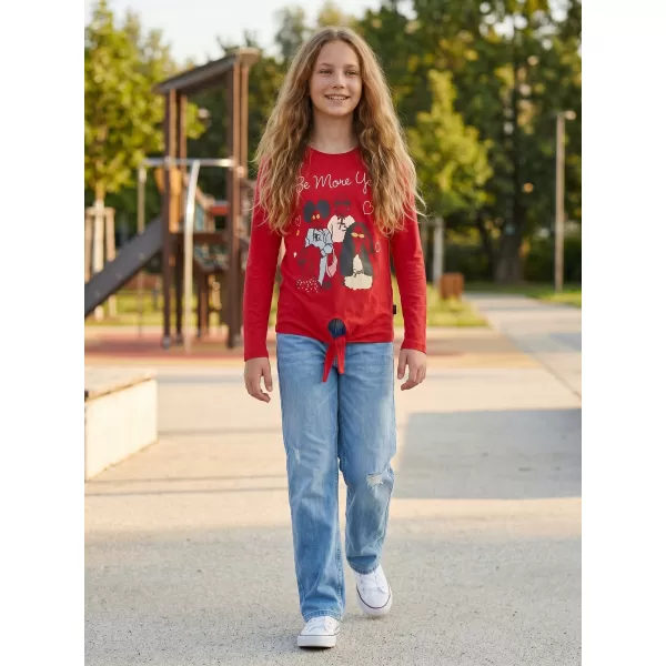  Mädchen-T-Shirt mit langen Ärmeln SAM 73 VADANIA KT 505 ROT 