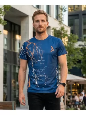 Premium-T-Shirt für Herren ALTISPORT VOJ/ALM004TR01 MARINE/BRAUN