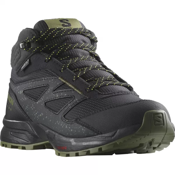  Kinderschuhe SALOMON OUTWAY MID CSWP JUNIOR L47283500 PHANTOM/SCHWARZ/SICHERHEITSGELB 