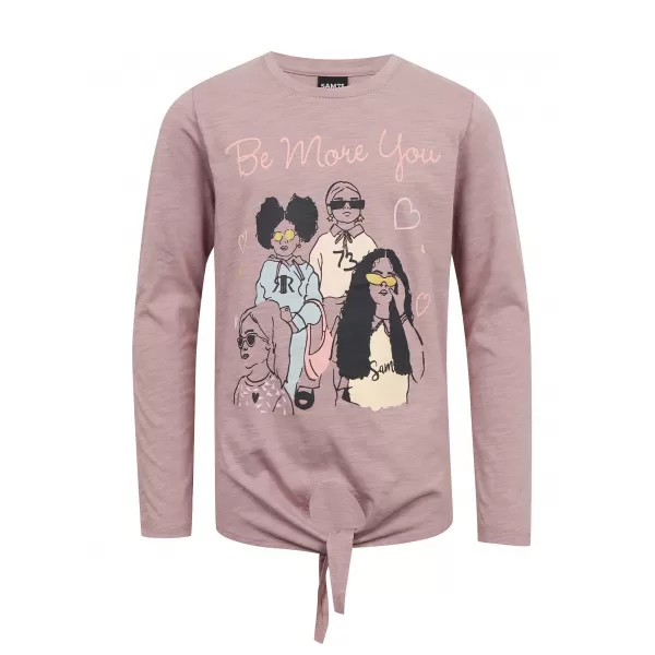  Mädchen-T-Shirt mit langen Ärmeln SAM 73 VADANIA KT 505 ALTE ROSE 