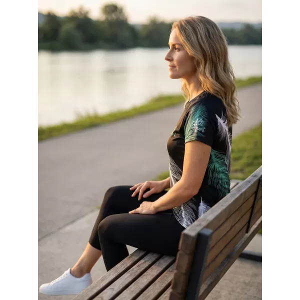  Hochwertiges Funktions-T-Shirt für Damen ALTISPORT VOJ/ALW001TR01 SCHWARZ/TÜRKIS 