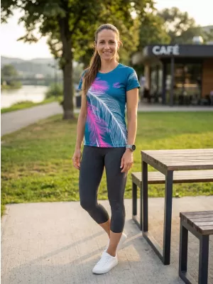 Hochwertiges Funktions-T-Shirt für Damen ALTISPORT VOJ/ALW001TR01 PETROL/ROSA