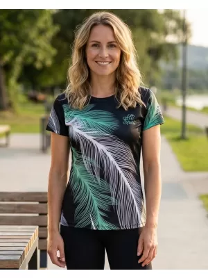 Hochwertiges Funktions-T-Shirt für Damen ALTISPORT VOJ/ALW001TR01 SCHWARZ/TÜRKIS