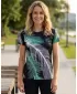 Hochwertiges Funktions-T-Shirt für Damen ALTISPORT VOJ/ALW001TR01 SCHWARZ/TÜRKIS