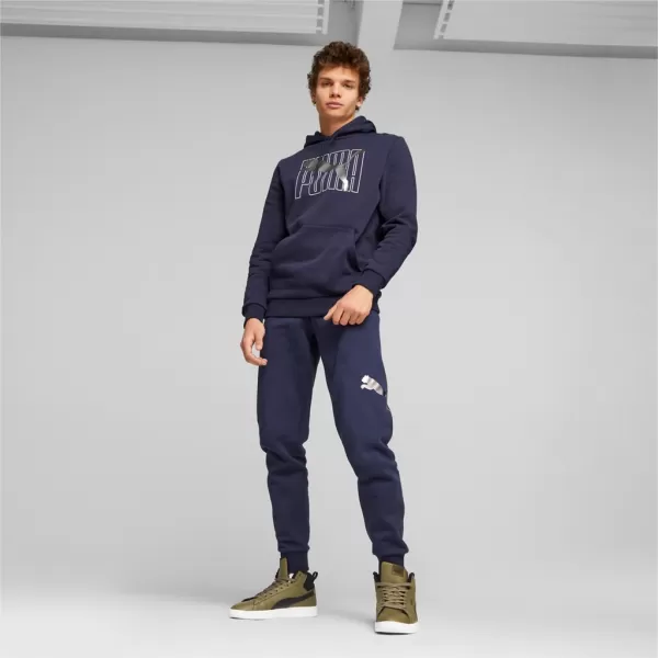  Herren-Sweatshirt PUMA ESS+ LOGO LAB HOLIDAY HOODIE FL 675924-06 BLAU 