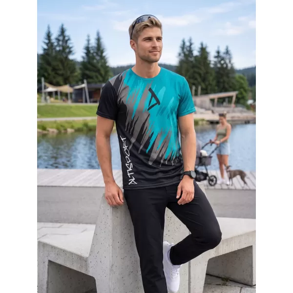  Hochwertiges Funktions-T-Shirt für Herren ALTISPORT VOJ/ALM006TR01 SCHWARZ/KEROSIN 