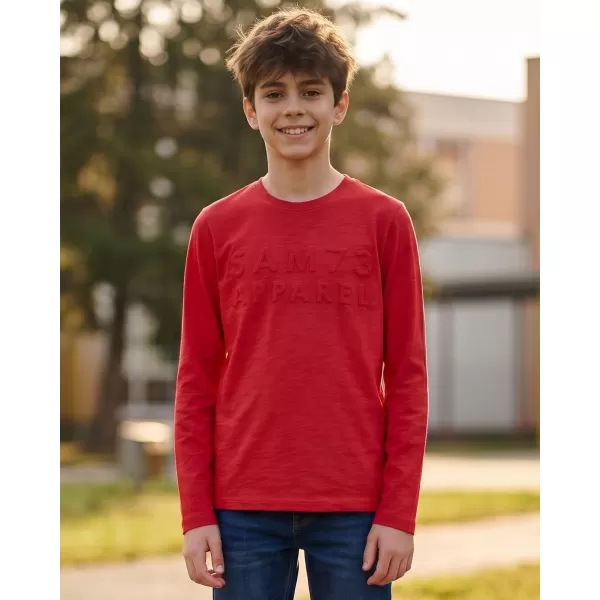  Jungen-T-Shirt mit langen Ärmeln SAM 73 CELDOR KT 501 ROT 
