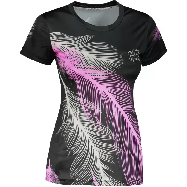  Hochwertiges Funktions-T-Shirt für Damen ALTISPORT VOJ/ALW001TR01 SCHWARZ/HELLROSA 