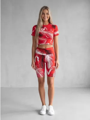 Damen-Leggings oberhalb des Knies Premium ALTISPORT VOJ/ALW001LEG02 ROT