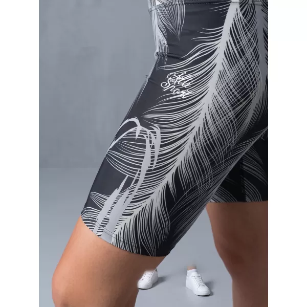  Damen-Leggings oberhalb des Knies Premium ALTISPORT VOJ/ALW001LEG02 SCHWARZGRAU 