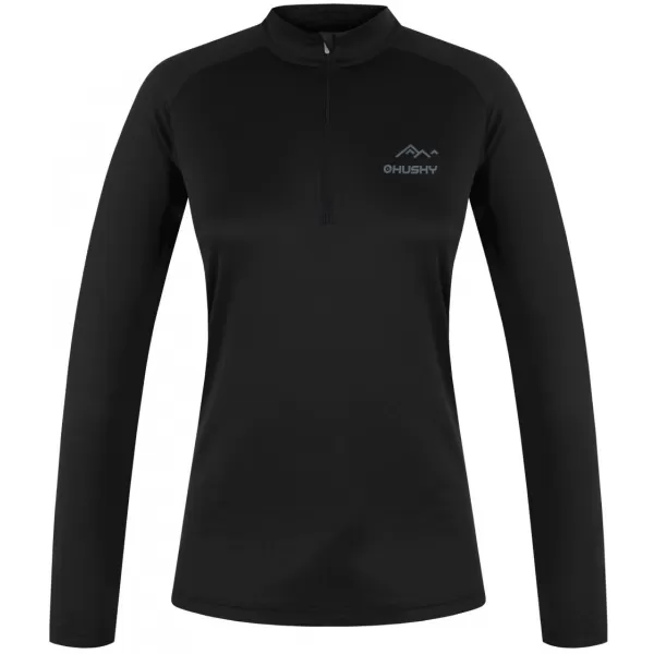 Thermo-T-Shirt für Damen HUSKY TROMI ZIP L SCHWARZ 