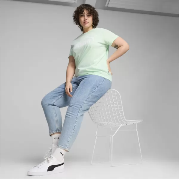  Damen-T-Shirt PUMA ESS LOGO TEE 586775-90 GRÜN 