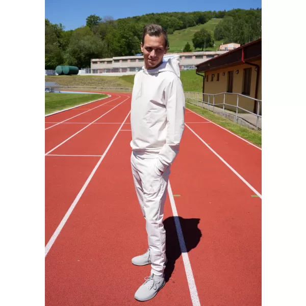  Unisex funkční tepláky premium ALTISPORT VOJ/ALM013TEP01 HNĚDÁ 