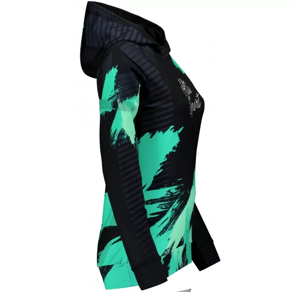  Hochwertiges Funktions-Sweatshirt für Damen ALTISPORT VOJ/ALW027MI01 SCHWARZ/TÜRKIS 