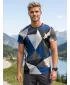Herren Funktions-T-Shirt Premium Plus ALTISPORT VOJ/ALM007TR02 MARINEBLAU/BRAUN