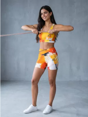 Kurze Premium-Leggings für Damen ALTISPORT VOJ/ALW019LEG03 ORANGE