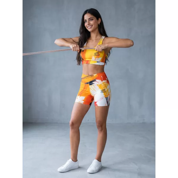  Kurze Premium-Leggings für Damen ALTISPORT VOJ/ALW019LEG03 ORANGE 