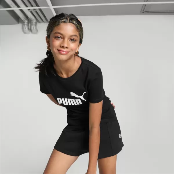  Mädchen-T-Shirt PUMA ESS LOGO TEE 587029-01 SCHWARZ 