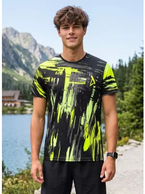 Hochwertiges Funktions-T-Shirt für Herren ALTISPORT VOJ/ALM010TR01 SCHWARZ UND GELB