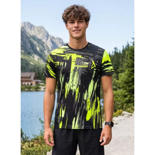  Hochwertiges Funktions-T-Shirt für Herren ALTISPORT VOJ/ALM010TR01 SCHWARZ UND GELB 