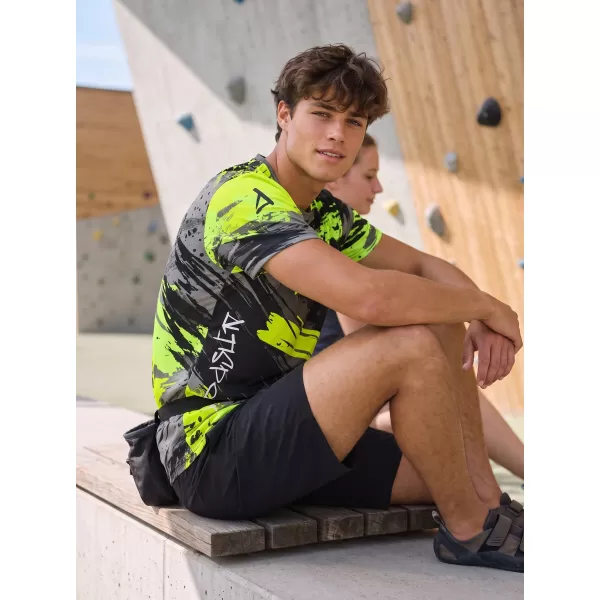  Hochwertiges Funktions-T-Shirt für Herren ALTISPORT VOJ/ALM014TR01 SCHWARZ UND GRÜN 