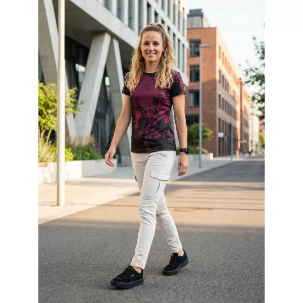  Hochwertiges Funktions-T-Shirt für Damen ALTISPORT VOJ/ALW012TR01 LILA/SCHWARZ 