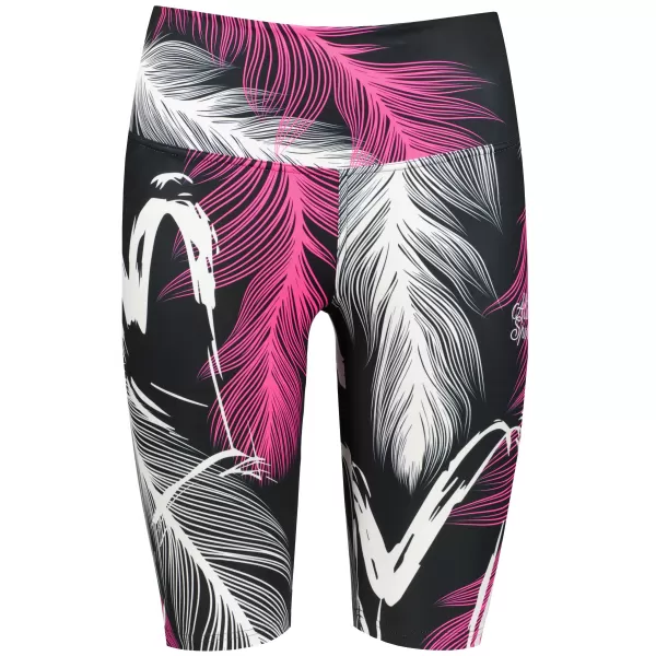  Damen-Leggings oberhalb des Knies Premium ALTISPORT VOJ/ALW001LEG02 SCHWARZ/ROSA 