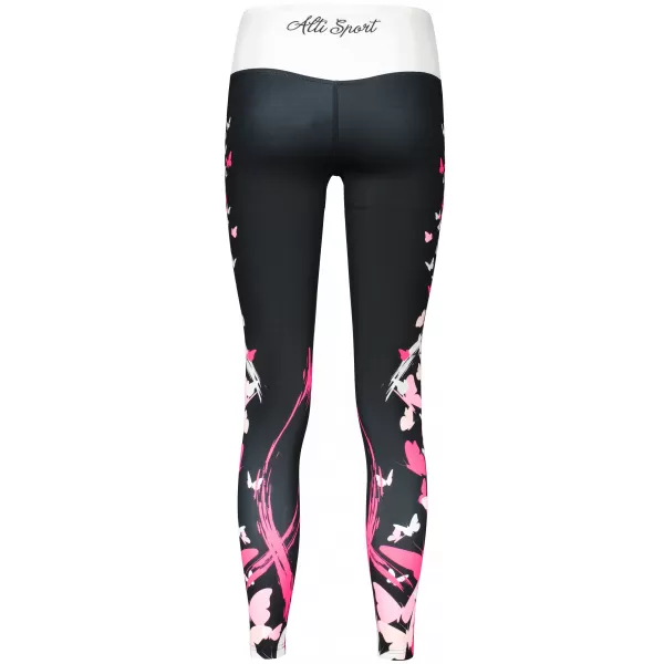  Lange Premium-Leggings für Damen ALTISPORT VOJ/ALW022LEG01 SCHWARZ ROSA 