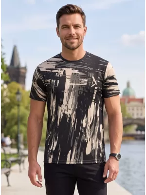 Hochwertiges Funktions-T-Shirt für Herren ALTISPORT VOJ/ALM010TR01 SCHWARZ BRAUN