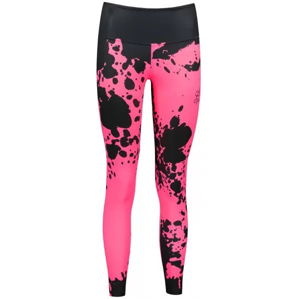  Lange Premium-Leggings für Damen ALTISPORT VOJ/ALW012LEG01 SCHWARZ/FLUOROSA 