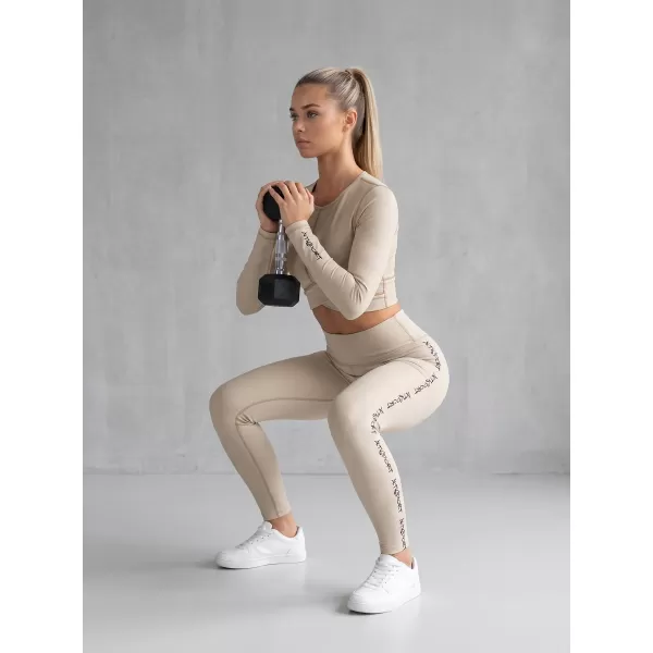  Lange Premium-Leggings für Damen ALTISPORT VOJ/ALW021LEG01 BRAUN 
