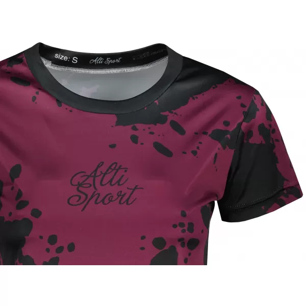  Hochwertiges Funktions-T-Shirt für Damen ALTISPORT VOJ/ALW012TR01 LILA/SCHWARZ 