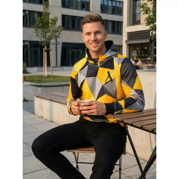  Hochwertiges Funktions-Sweatshirt für Herren ALTISPORT VOJ/ALM007MI01 SCHWARZ UND GELB 