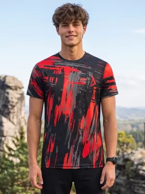 Hochwertiges Funktions-T-Shirt für Herren ALTISPORT VOJ/ALM010TR01 SCHWARZ UND ROT