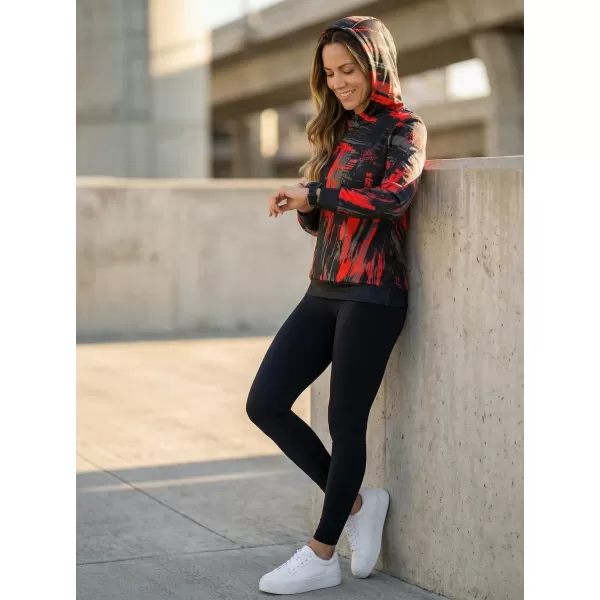  Hochwertiges Funktions-Sweatshirt für Damen ALTISPORT VOJ/ALW010MI01 SCHWARZ UND ROT 