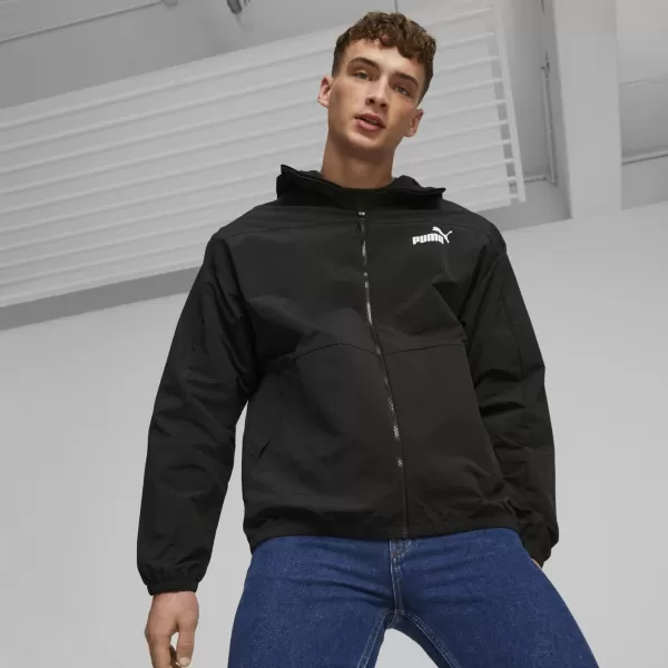  Windjacke für Herren PUMA HOODED WINDBREAKER 675387-01 SCHWARZ 