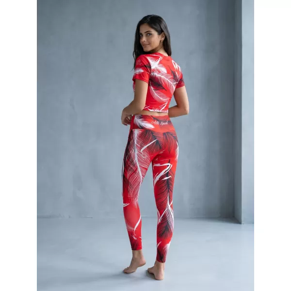  Lange Premium-Leggings für Damen ALTISPORT VOJ/ALW001LEG01 ROT 