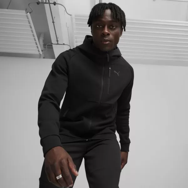  Herren-Sweatshirt PUMA TECH FULL-ZIP HOODIE 624385-01 SCHWARZ 