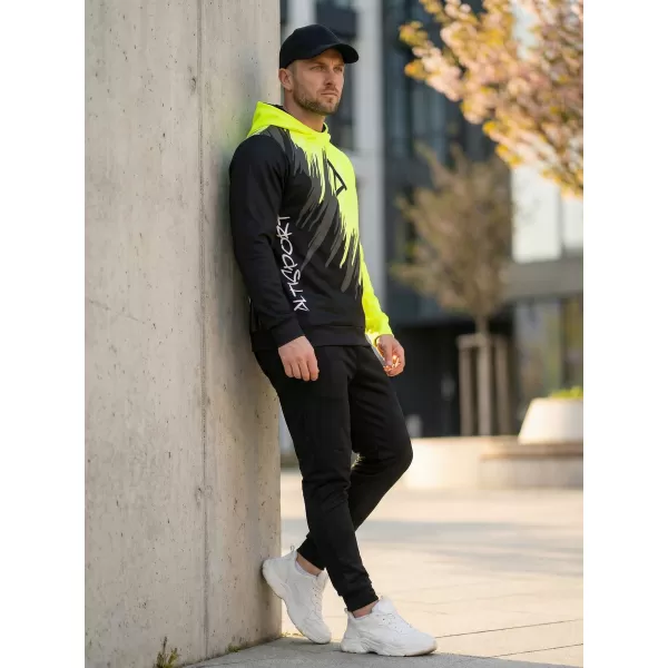  Hochwertiges Funktions-Sweatshirt für Herren ALTISPORT VOJ/ALM006MI01 SCHWARZ UND GELB 