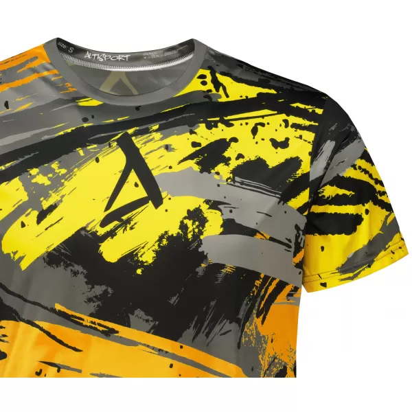  Hochwertiges Funktions-T-Shirt für Herren ALTISPORT VOJ/ALM014TR01 SCHWARZ UND GELB 