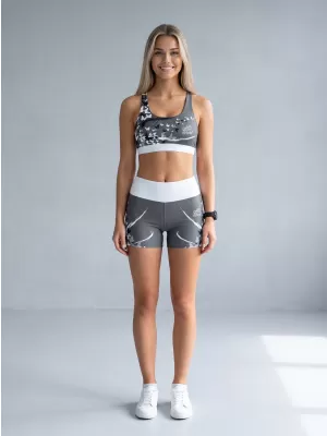 Kurze Premium-Leggings für Damen ALTISPORT VOJ/ALW022LEG03 GRAU