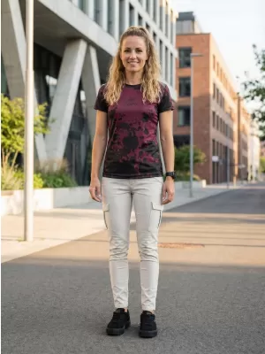 Hochwertiges Funktions-T-Shirt für Damen ALTISPORT VOJ/ALW012TR01 LILA/SCHWARZ
