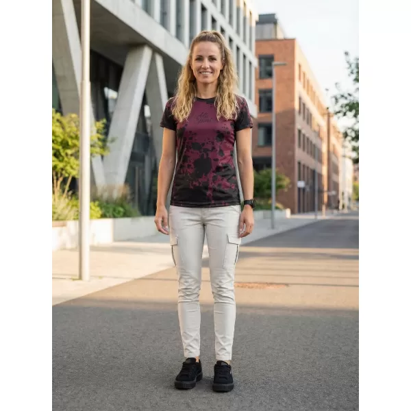  Hochwertiges Funktions-T-Shirt für Damen ALTISPORT VOJ/ALW012TR01 LILA/SCHWARZ 