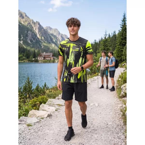  Hochwertiges Funktions-T-Shirt für Herren ALTISPORT VOJ/ALM010TR01 SCHWARZ UND GELB 