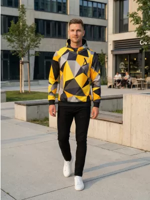 Hochwertiges Funktions-Sweatshirt für Herren ALTISPORT VOJ/ALM007MI01 SCHWARZ UND GELB