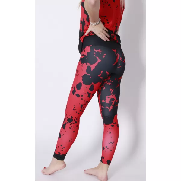  Lange Premium-Leggings für Damen ALTISPORT VOJ/ALW012LEG01 SCHWARZ ROT 