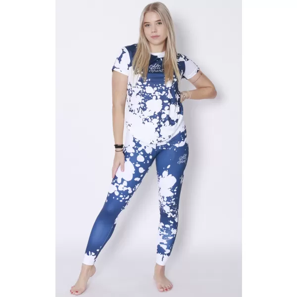  Lange Premium-Leggings für Damen ALTISPORT VOJ/ALW012LEG01 WEIß BLAU 