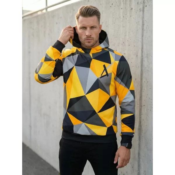  Hochwertiges Funktions-Sweatshirt für Herren ALTISPORT VOJ/ALM007MI01 SCHWARZ UND GELB 