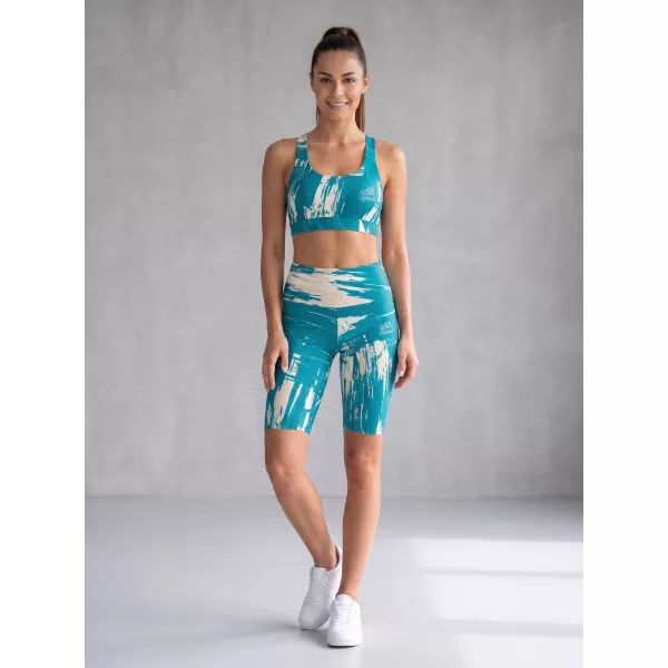  Dámské legíny nad kolena premium ALTISPORT VOJ/ALW010LEG02 PETROLEJOVÁ/HNĚDÁ 